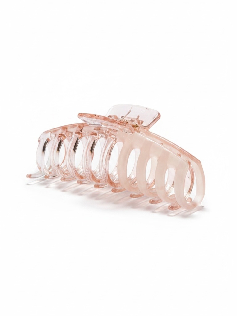 Pink Half Transparent & Half Cloudy Large 4.5” Octopus Lobster Claw Hair Clip